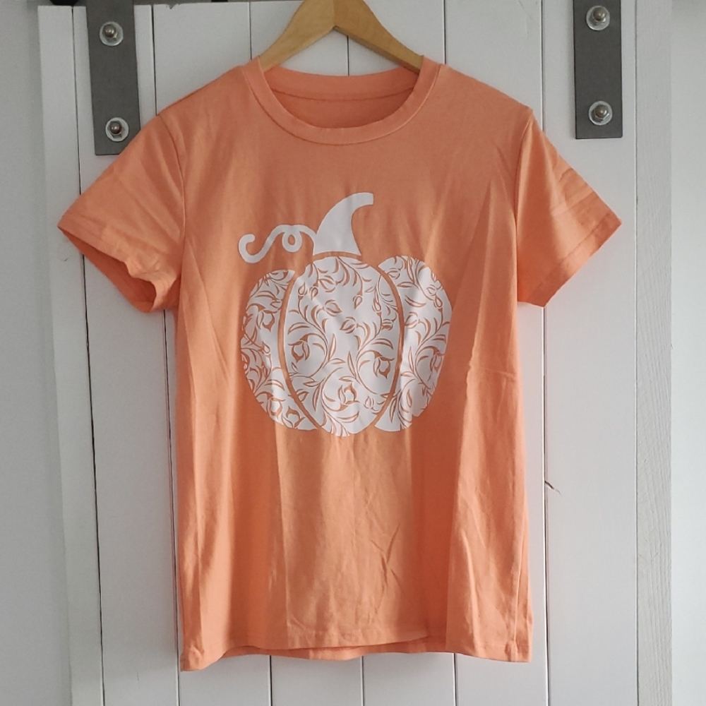 Orange Pumpkin Graphic T-Shirt